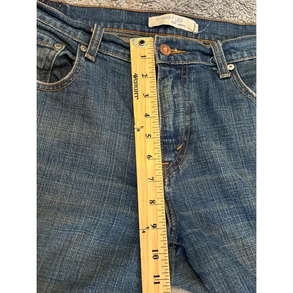 Levi's 505 Jeans Womens 10M Straight Leg Medium Wash Blue Denim Casual
